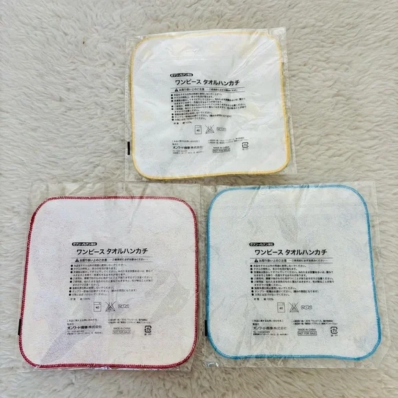 One Piece set of 3  Sealed Handkerchief/Hand Towels size 8.5” - Picture 2 of 11